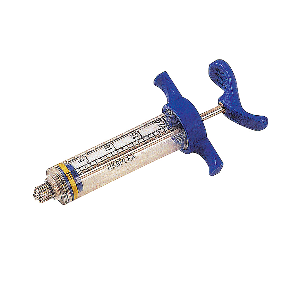 Demaplast plexiglass dosing syringe with luer lock connection (20 ml